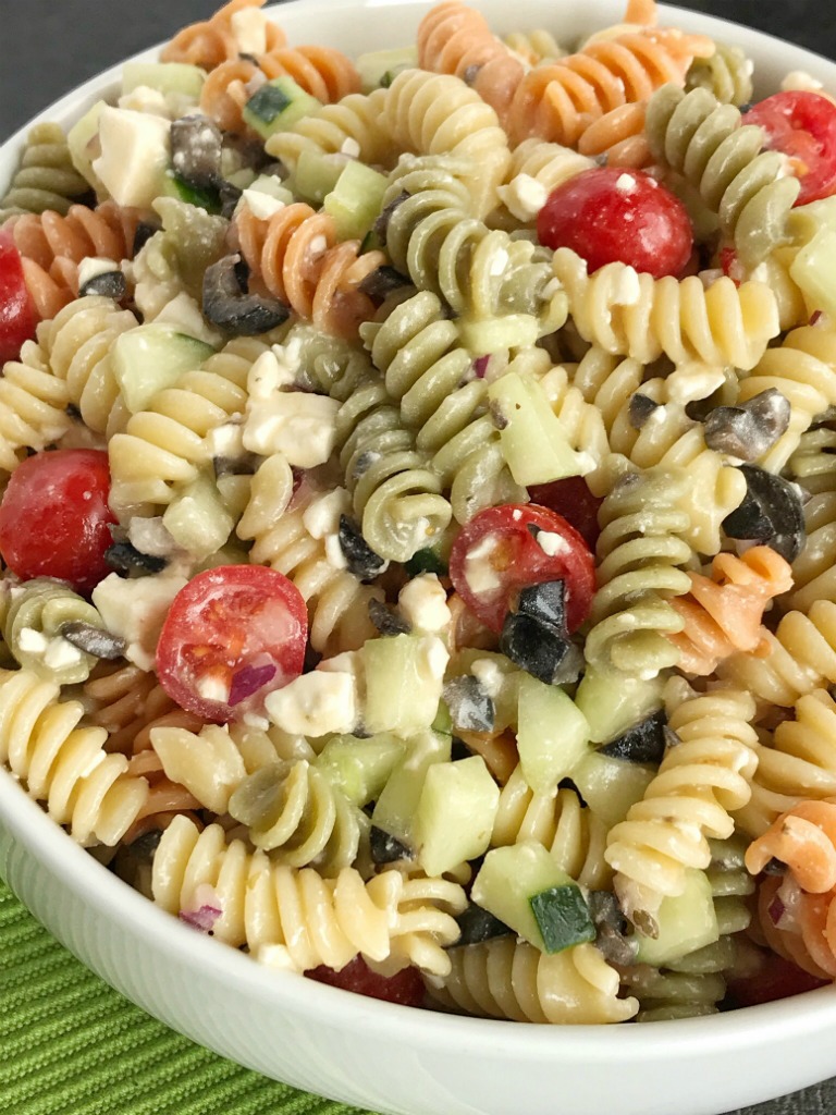 Italian Pasta Salad Together As Family