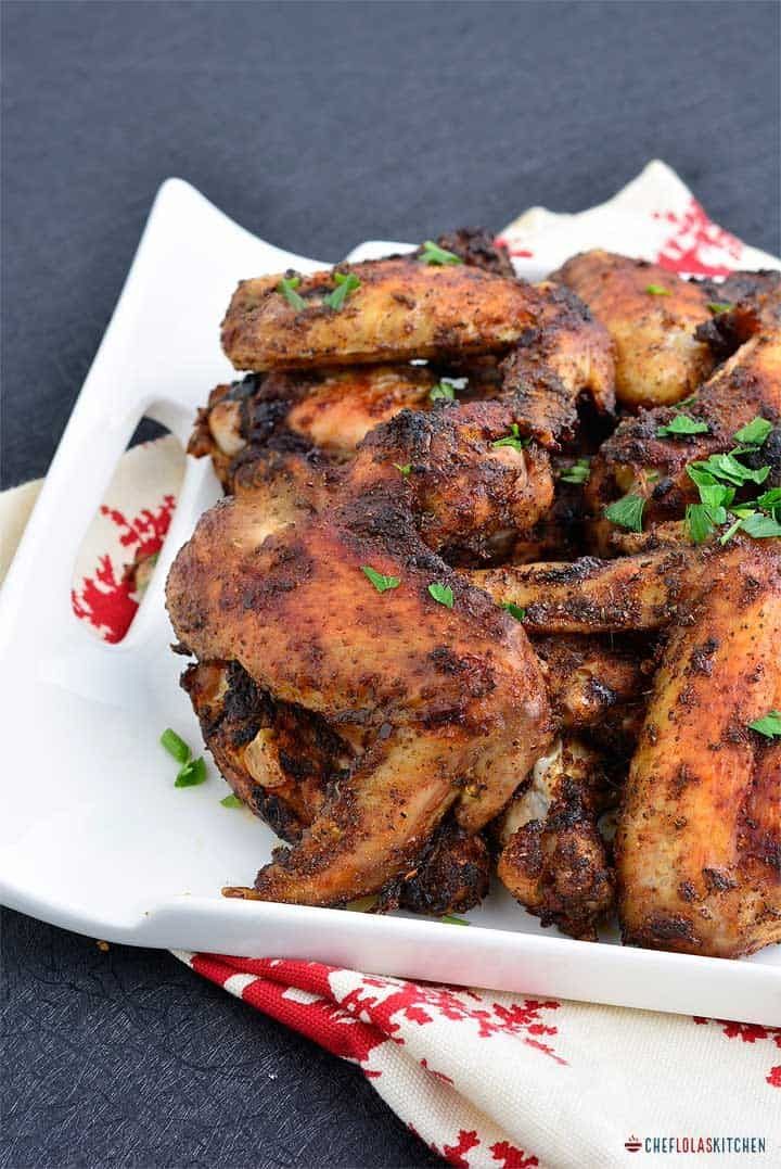 Jamaican Jerk Chicken Wings Recipe Chef Lola S Kitchen Jamaican