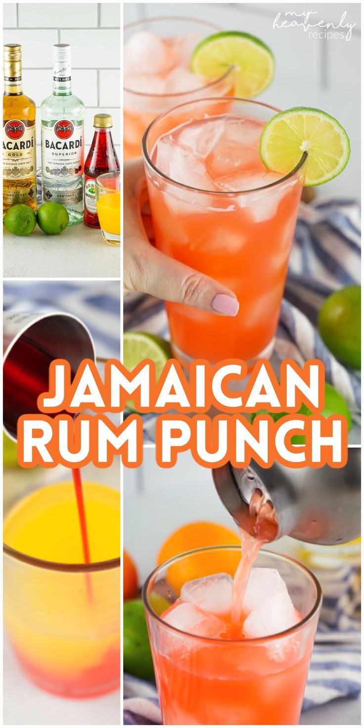 Jamaican Rum Punch Punch Recipes Rum Punch Recipes Fruity Drinks