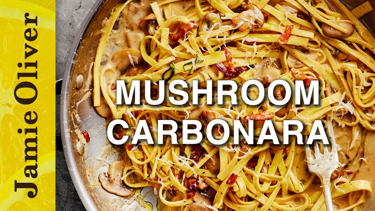 Jamie Oliver Mushroom Carbonara Recipe One Pot Wonders Channel 4