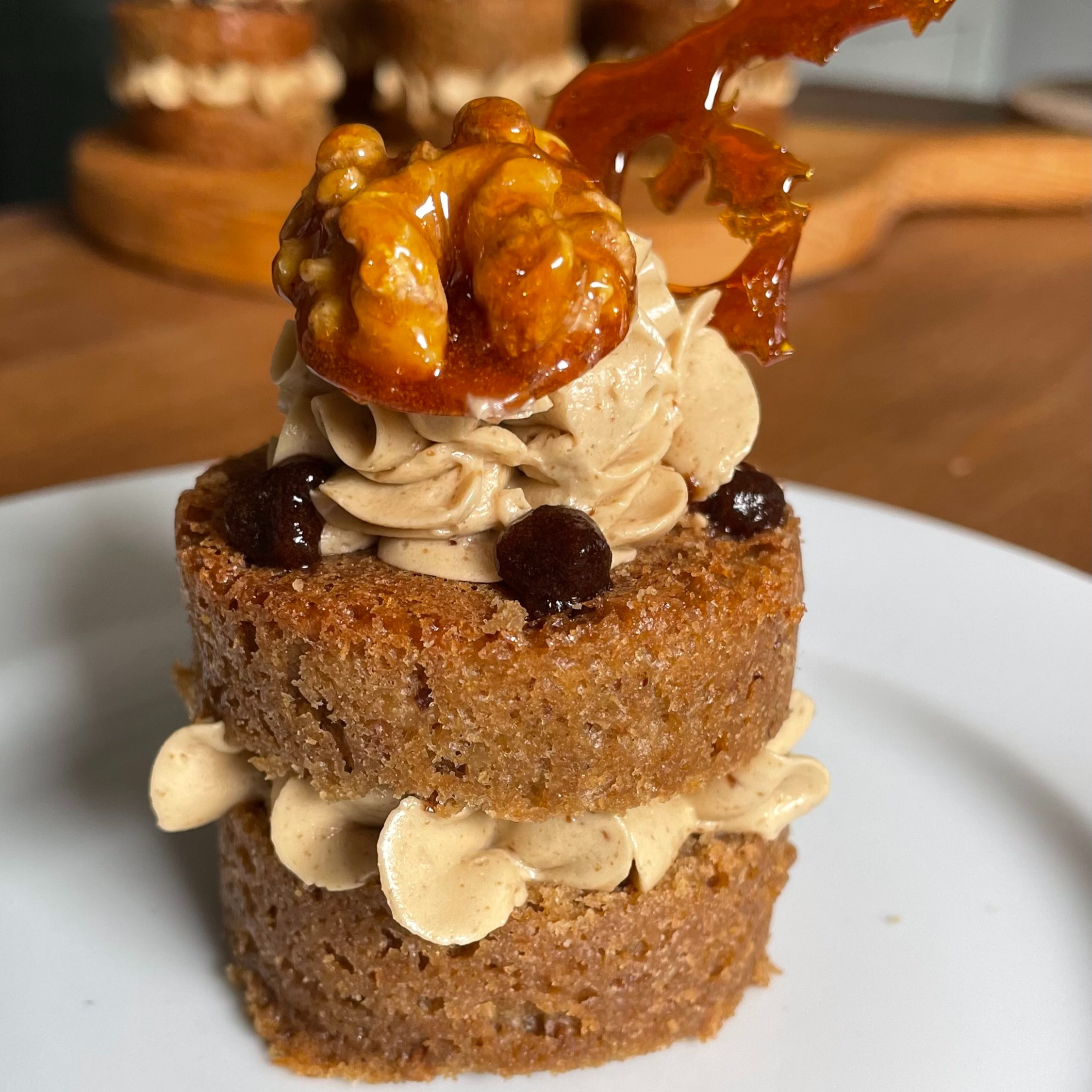 Jane S Coffee And Walnut Mini Sandwich Cakes Gbbo Class Week 1