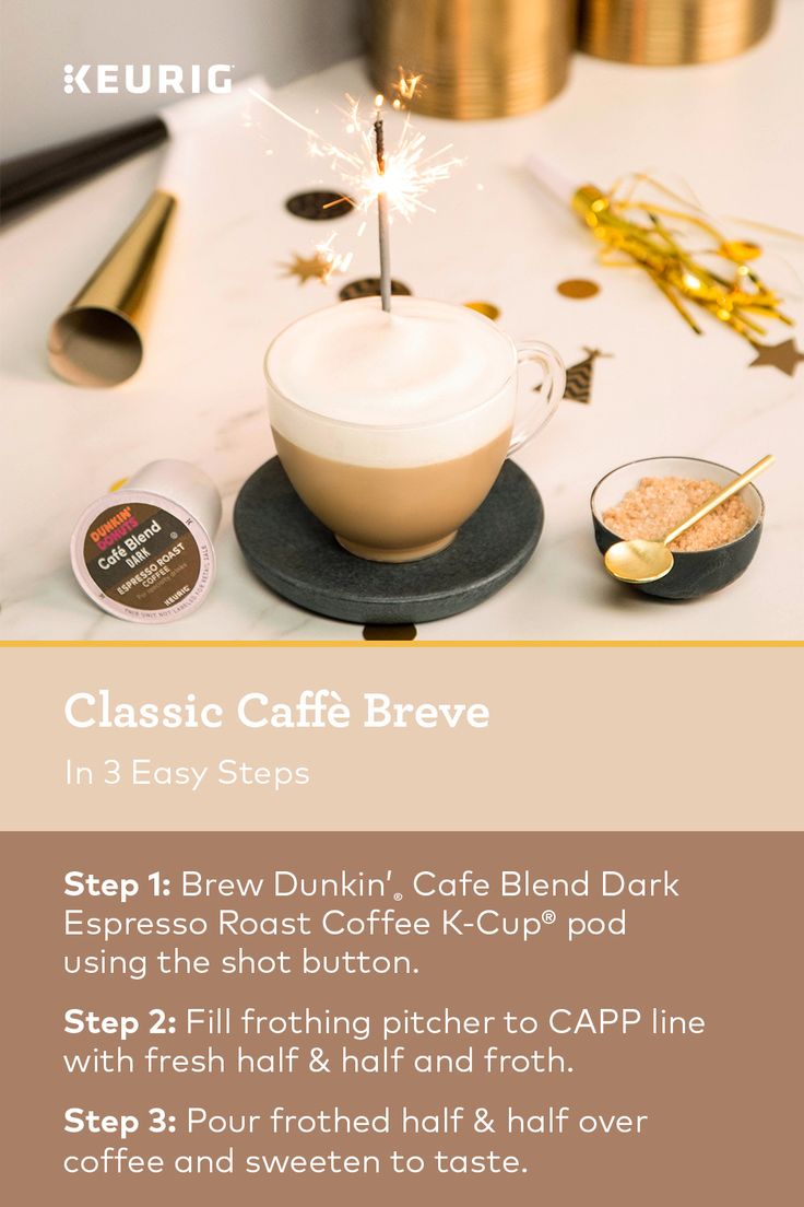 Keurig Presents Classic Caff Breve Coffee Recipes Coffe Recipes