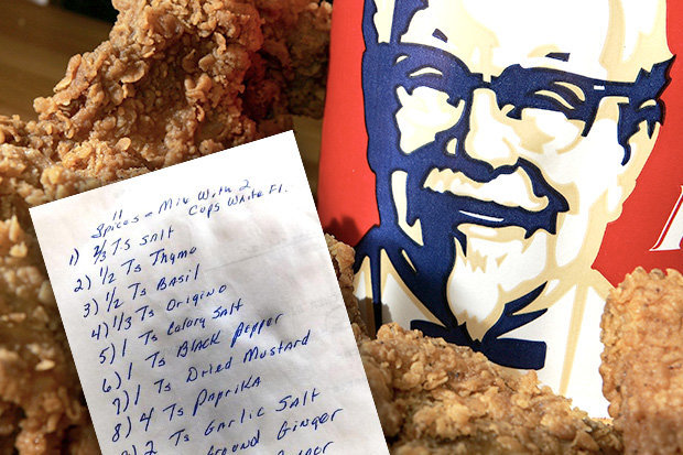 Kfc Kentucky Fried Chicken Secret Ingredients Recipe Revealed 11 Herbs