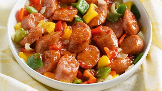 Kielbasa Sausage With Bell Peppers Recipe