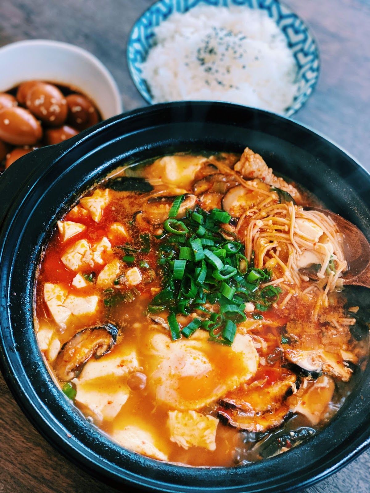 Korean Spicy Soft Tofu Stew Sundubu Jjigae Tiffy Cooks