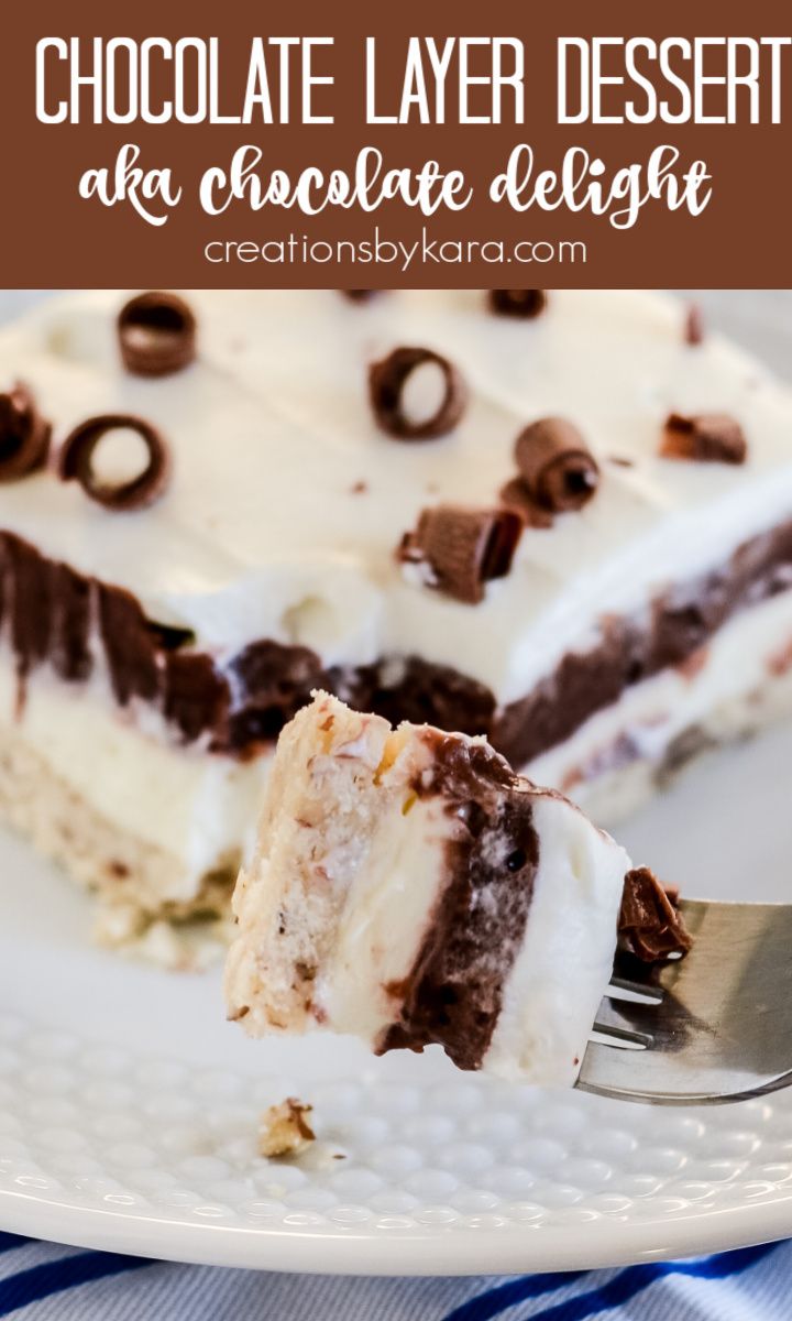 Layered Chocolate Delight Recipe Creations By Kara