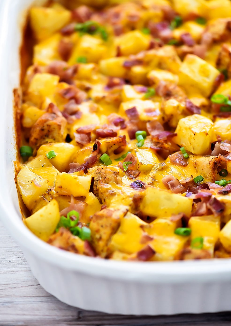 Loaded Chicken And Potato Casserole