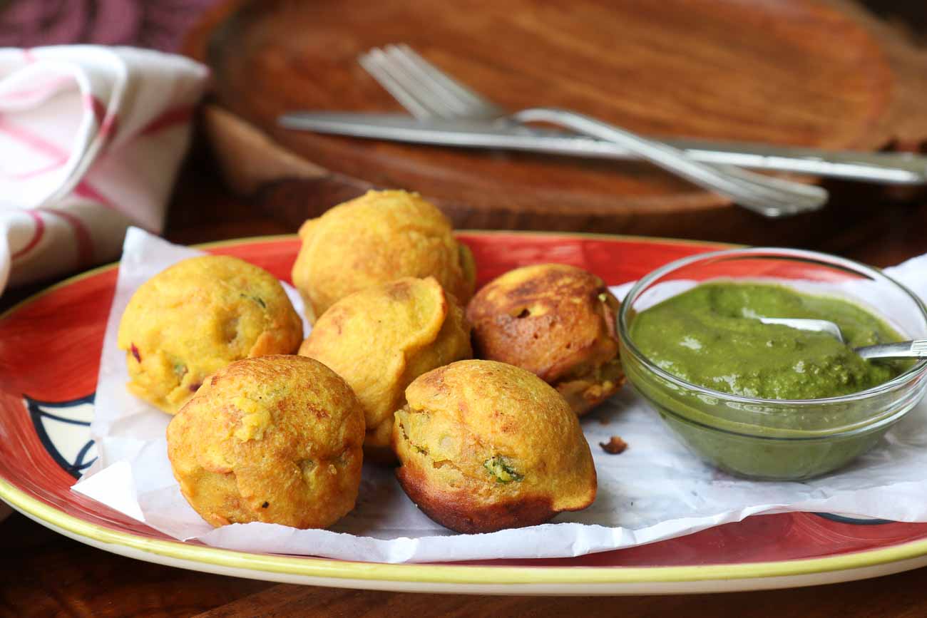 Low Fat Aloo Bonda Recipe Made In Kuzhi Paniyaram Pan By Archana S