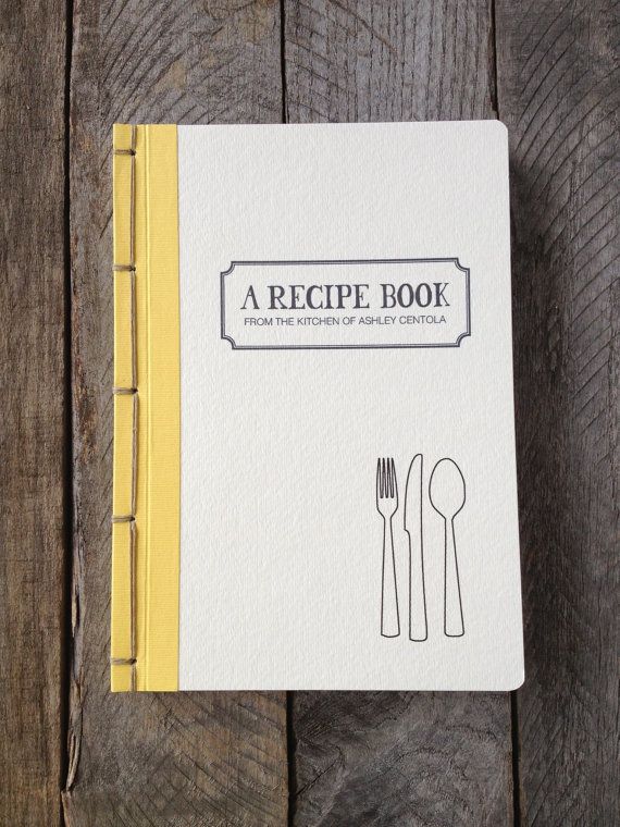 Made To Order Personalized Recipe Book Choose Your Own Binding Color