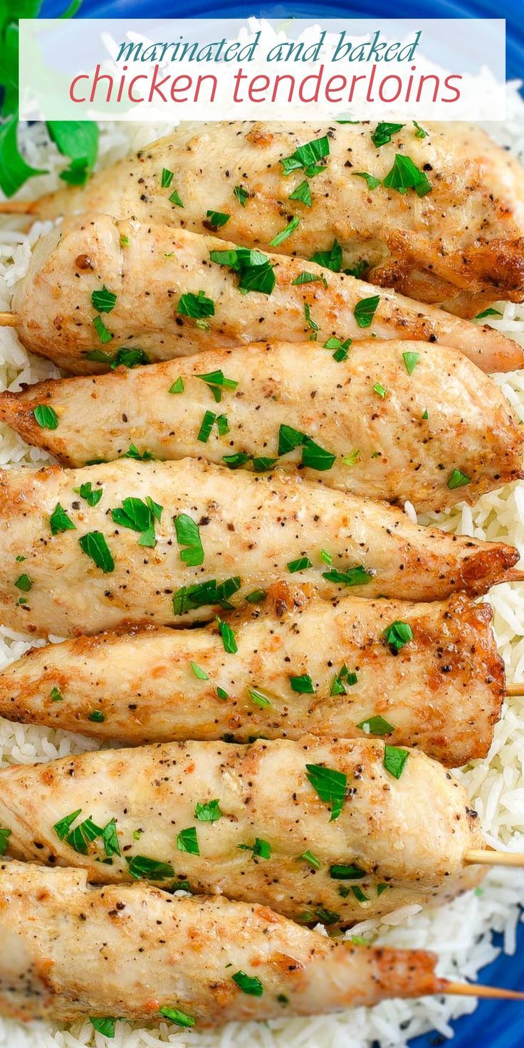 Marinated Baked Chicken Tenderloins Lean Tender Easy To Cook And