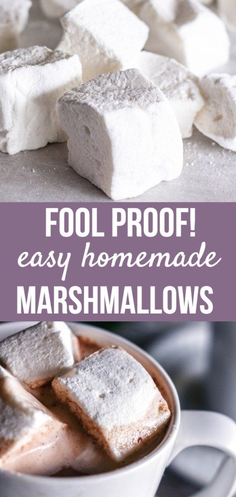 Marshmallows In A Mug With Text Overlay That Reads Easy Homemade Soft