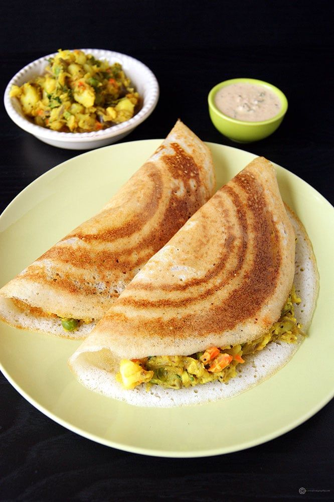 Masala Dosa Easy South Indian Masal Dosai Indian Breakfast Recipe