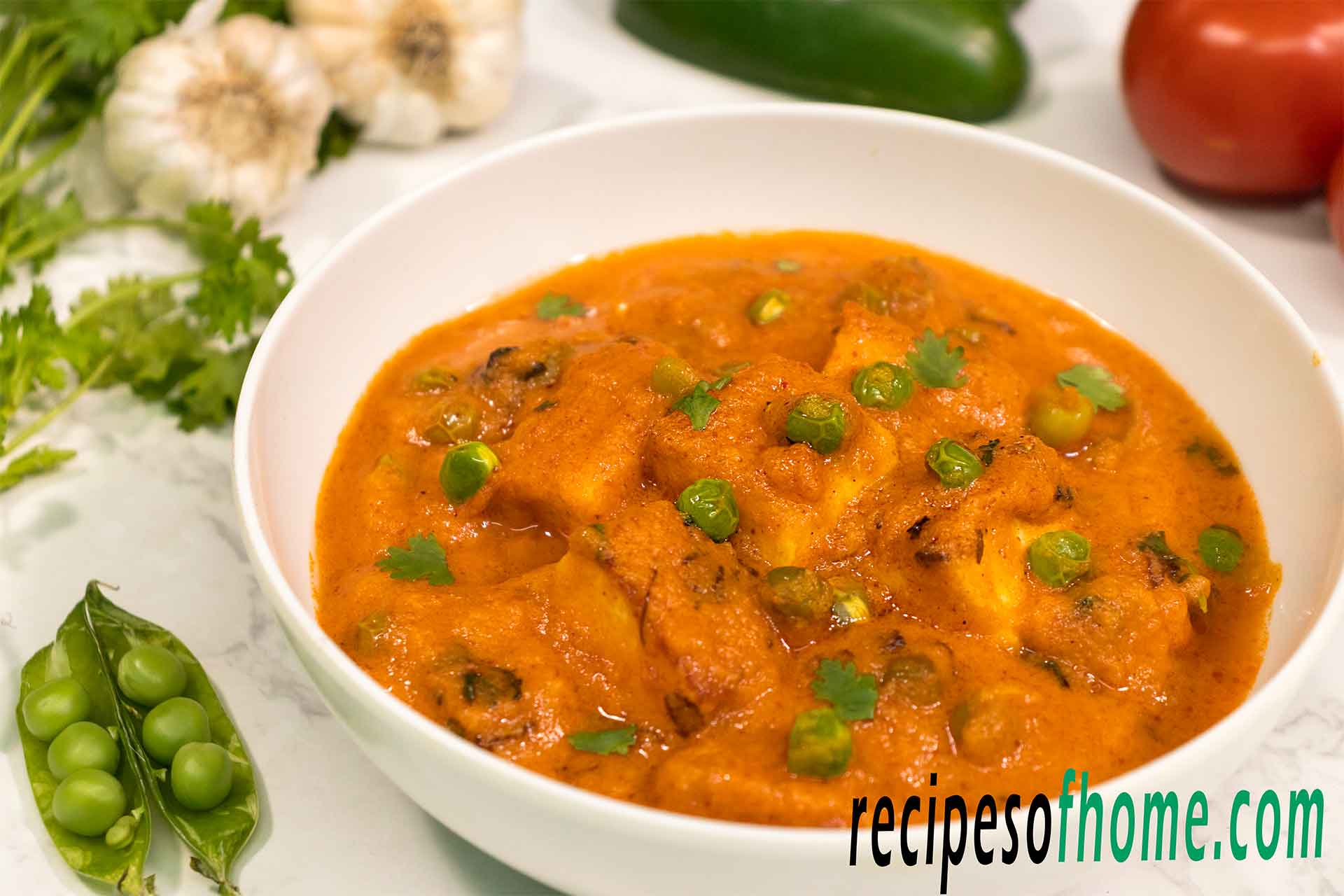 Matar Paneer Recipe Mutter Paneer Swasthi Amp 39 S Recipes