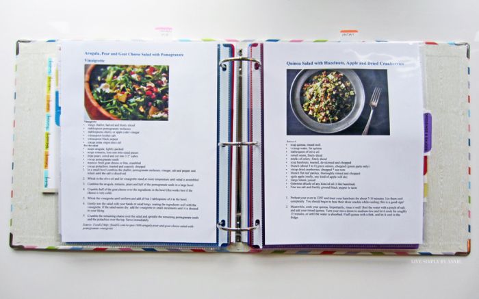 Meal Planner Recipe Binder Live Simply By Annie Diy Meal Planning