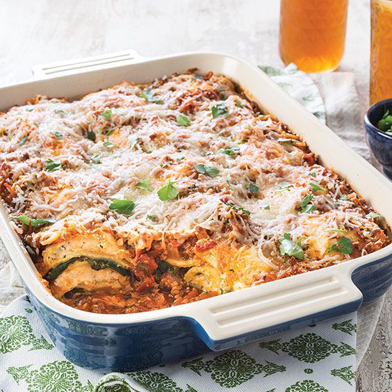 Meaty Spinach Ravioli Bake Paula Deen Magazine Recipe Spinach