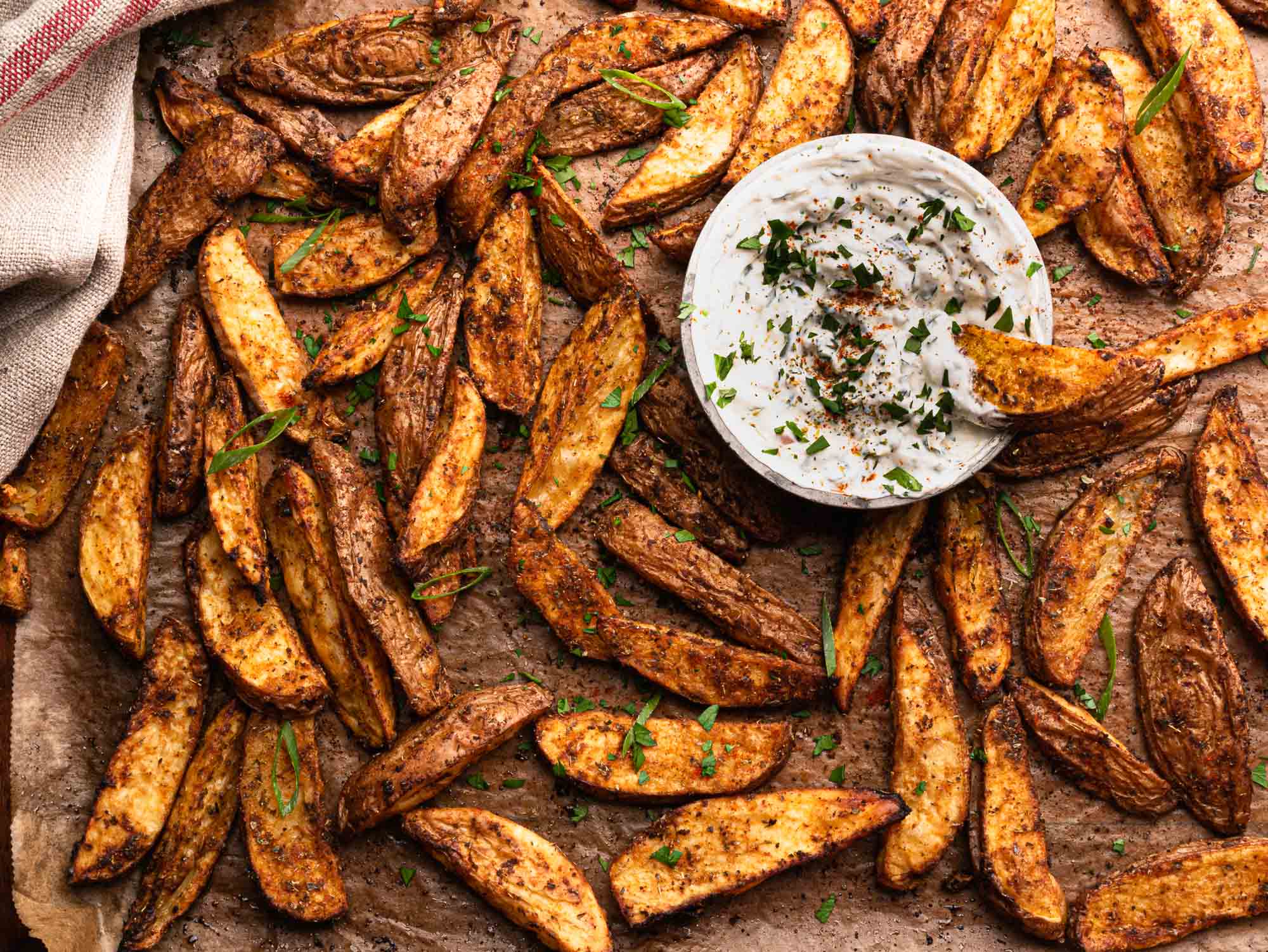 Mediterranean Roasted Potato Wedges Nim Pairings