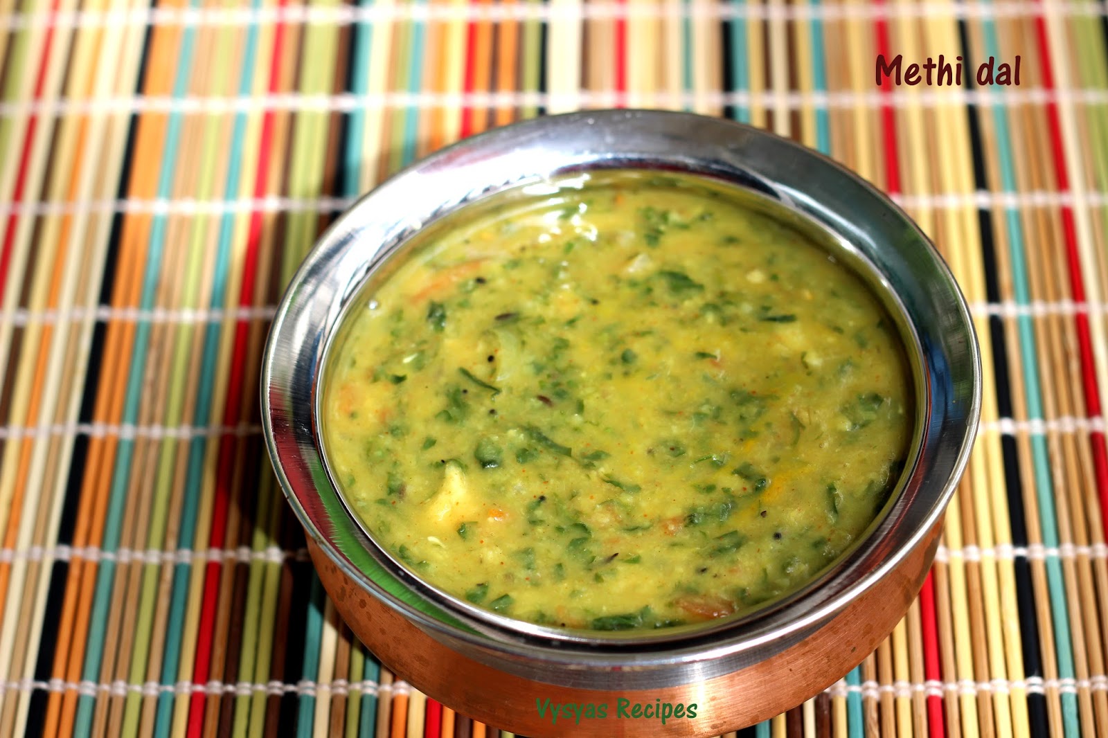 Methi Dal Recipe Menthi Kura Pappu Swasthi S Recipes