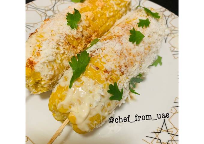 Mexican Elotes Corn On The Cob Recipe By Chef From Uae Cookpad