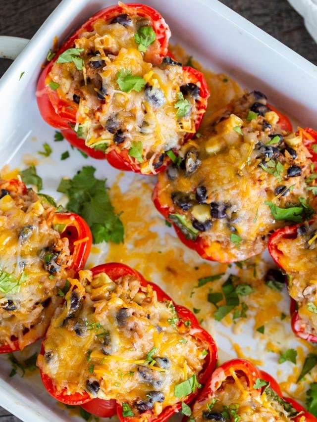 Mexican Stuffed Bell Peppers Recipe Momsdish