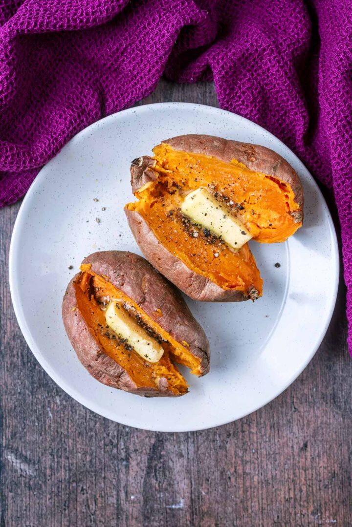 Microwave Sweet Potato Hungry Healthy Happy