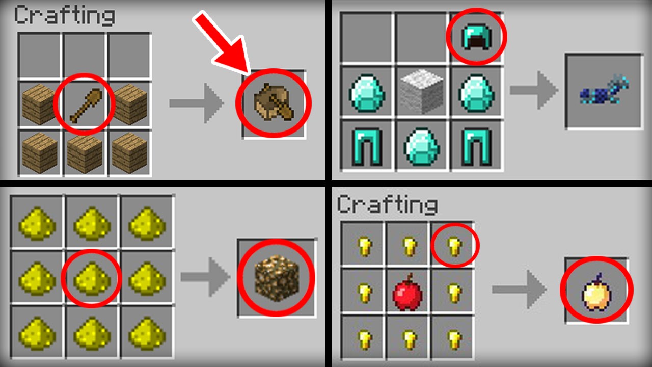 Minecraft 10 Crafting Recipes That Changed Doovi