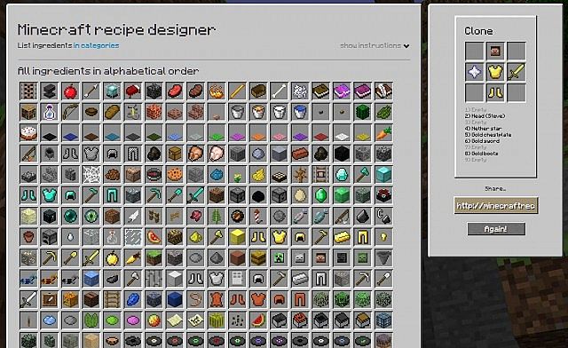 Minecraft Recipe Designer Updated Minecraft Blog