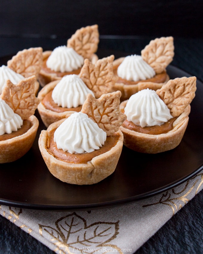 Mini Pumpkin Pies Little Sweet Baker