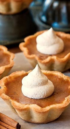 Mini Pumpkin Tartlets With A Homemade Shortbread Crust