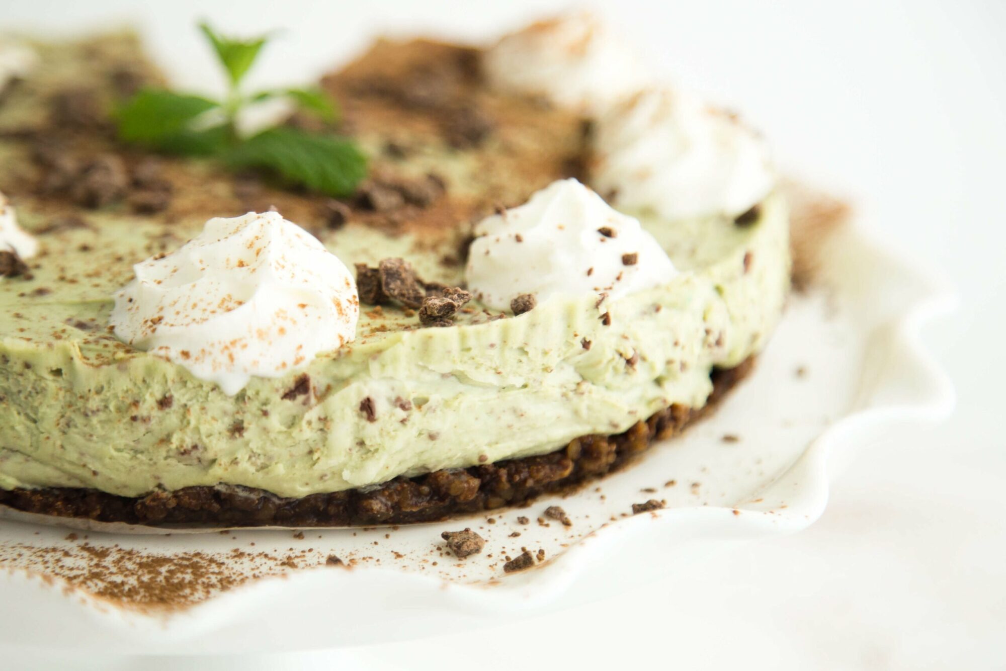 Mint Chocolate Chip No Bake Cheesecake In 2024 Mint Desserts Dessert