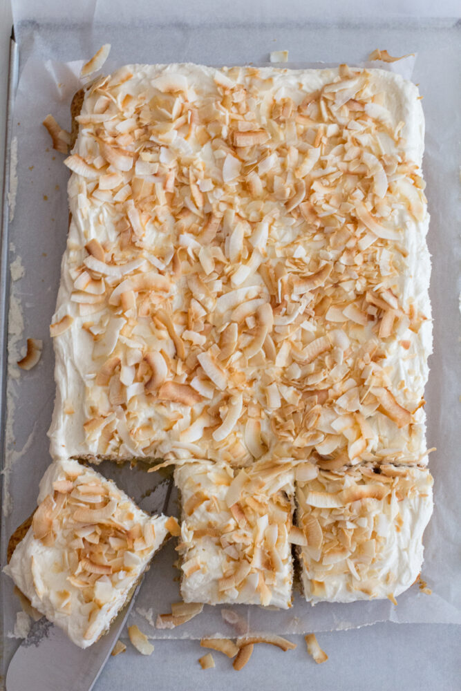 Moist And Easy Coconut Cake With Cream Cheese Frosting A Bountiful