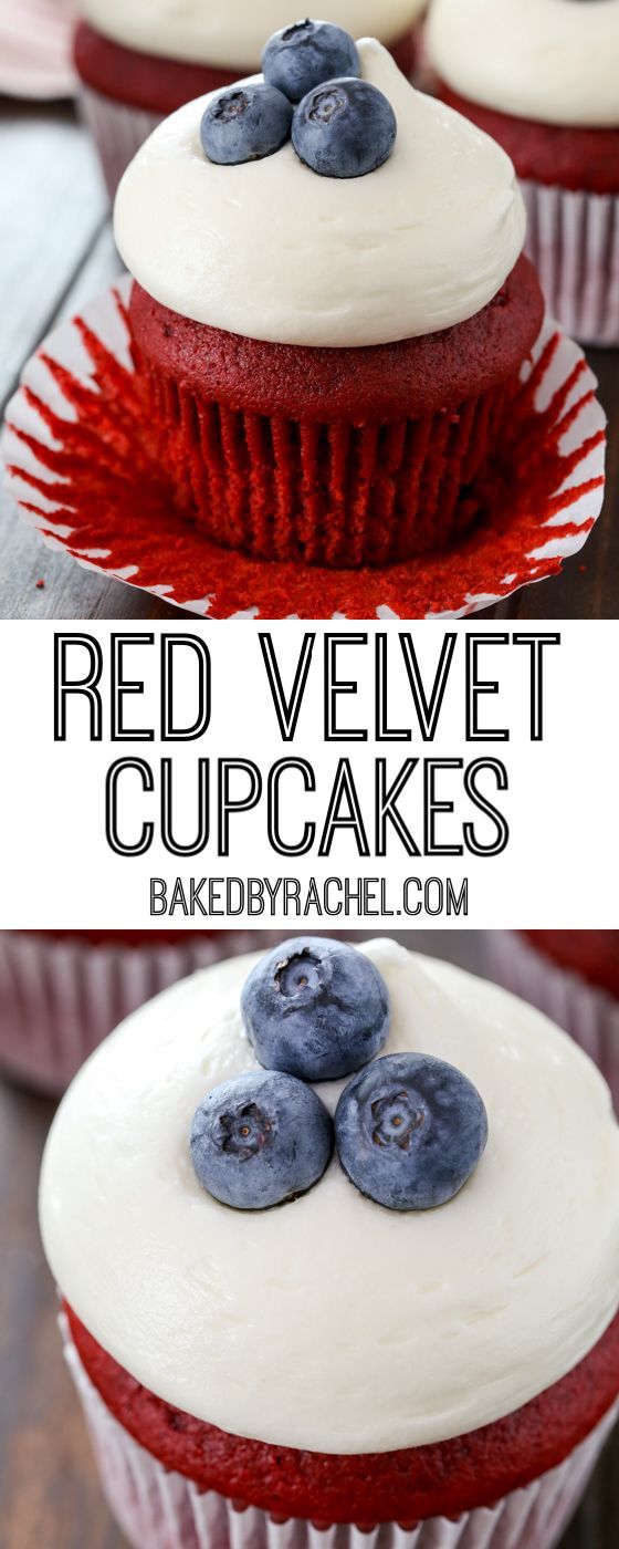 Moist And Fluffy Homemade Red Velvet 4Th Of July Cupcakes With Cream Cheese Frosting Recipe From