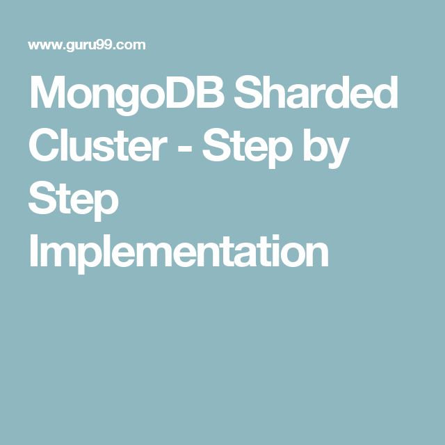 Mongodb Sharding Step By Step