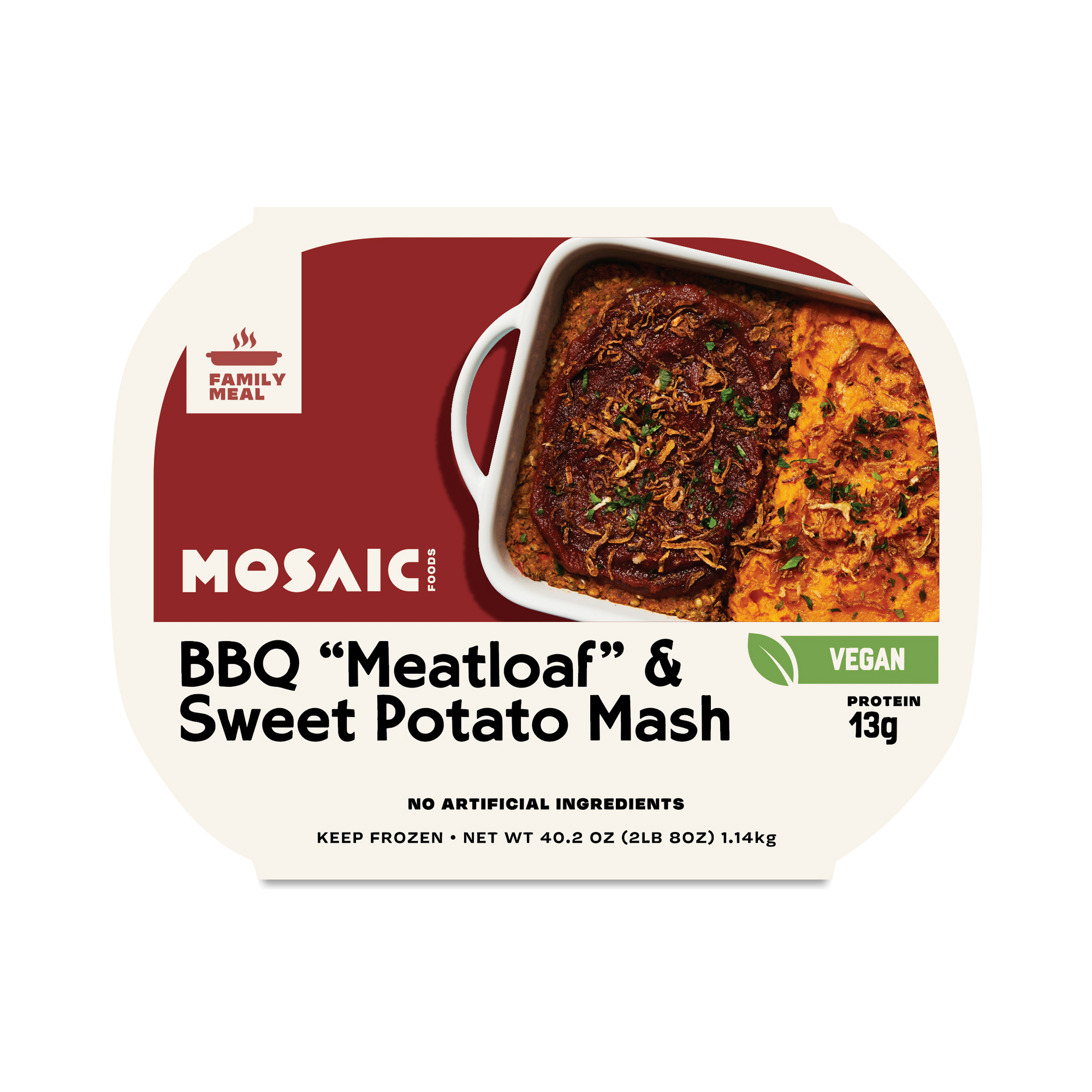 Mosaic Foods Bbq Meatloaf Amp Sweet Potato Mash Family Meal Thrive Market