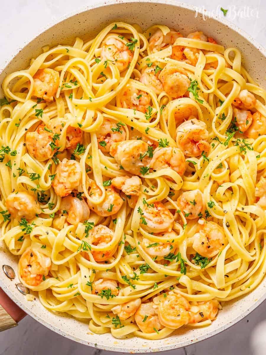 Mouth Watering Garlic Butter Shrimp Pasta Recipe The Gourmet Cookbook