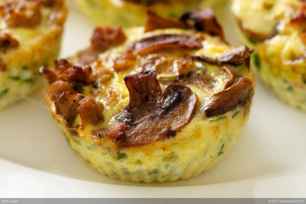 Mushroom And Sausage Quiche Muffins Recipe