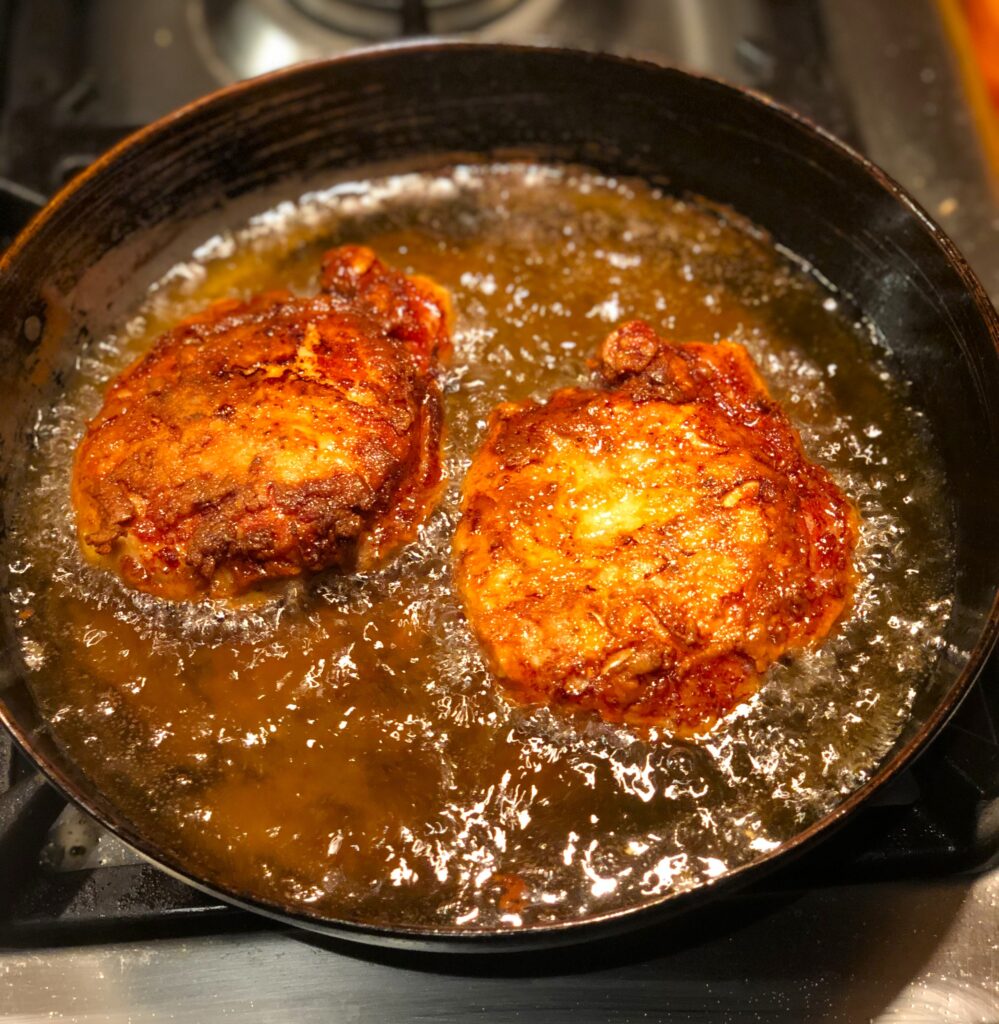 Mustard Fried Pork Chops