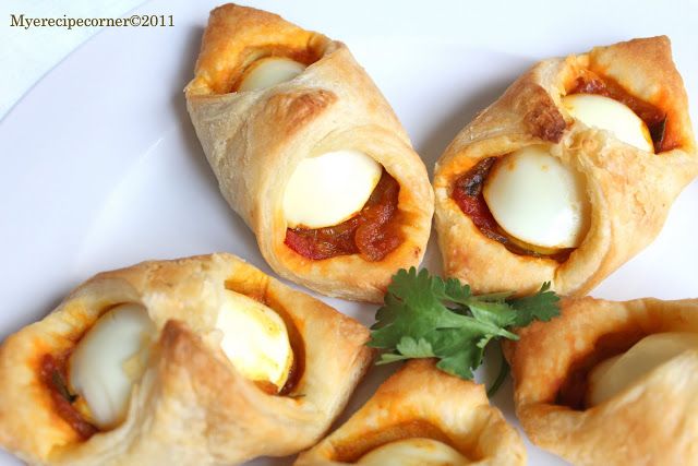 Mye S Kitchen Egg Puffs Indian Style Curried Eggs In Puff Pastry