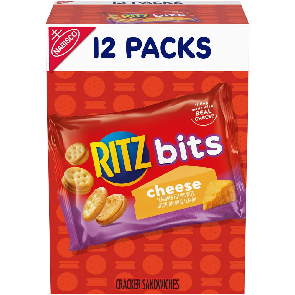 Nabisco Ritz Bits Cheese Sandwich Cracker Snack Packs 60 Case