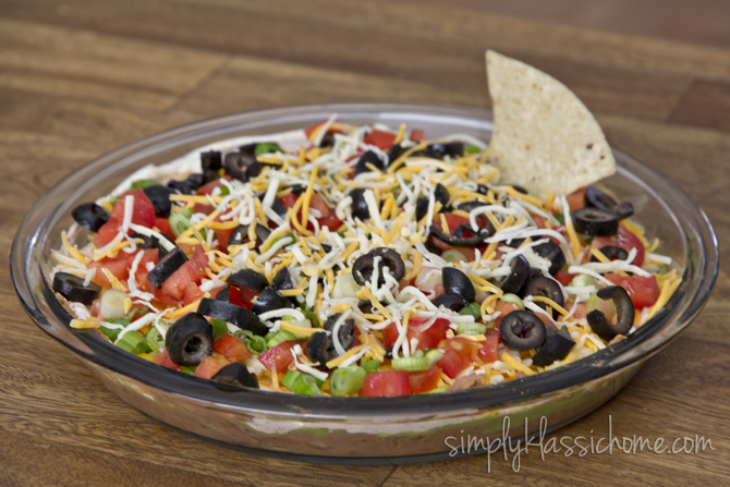 Nine Layer Mexican Dip Game Day Appetizers Yellow Bliss Road