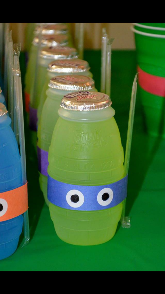 Ninja Turtle Hugs Juices Gatorade Bottles Gatorade Birthday Party