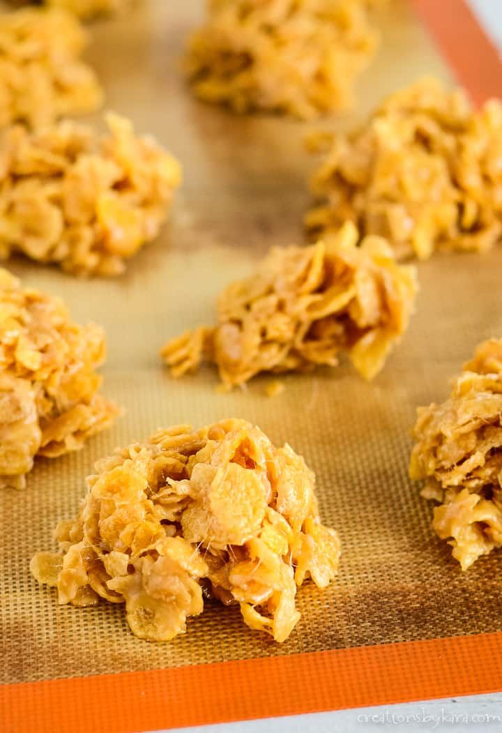 No Bake Cornflake Cookies No Peanut Butter Creations By Kara