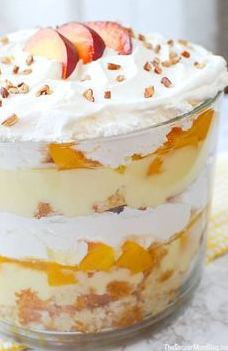 No Bake Peaches Cream Trifle Baked Peach Trifle Recipe Desserts