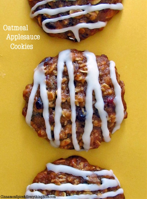 Oatmeal Applesauce Cookies With Maple Syrup Icing Recipe Chefthisup