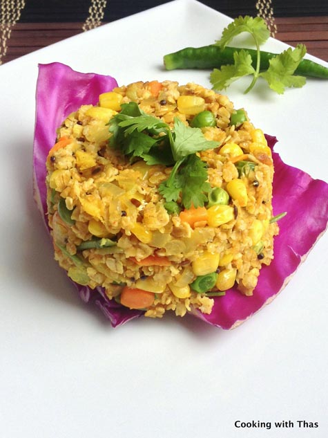 Oats Upma Or Savory Oats And Veggie Stir Fry Cooking With Thas Smart Cooking Smart Living