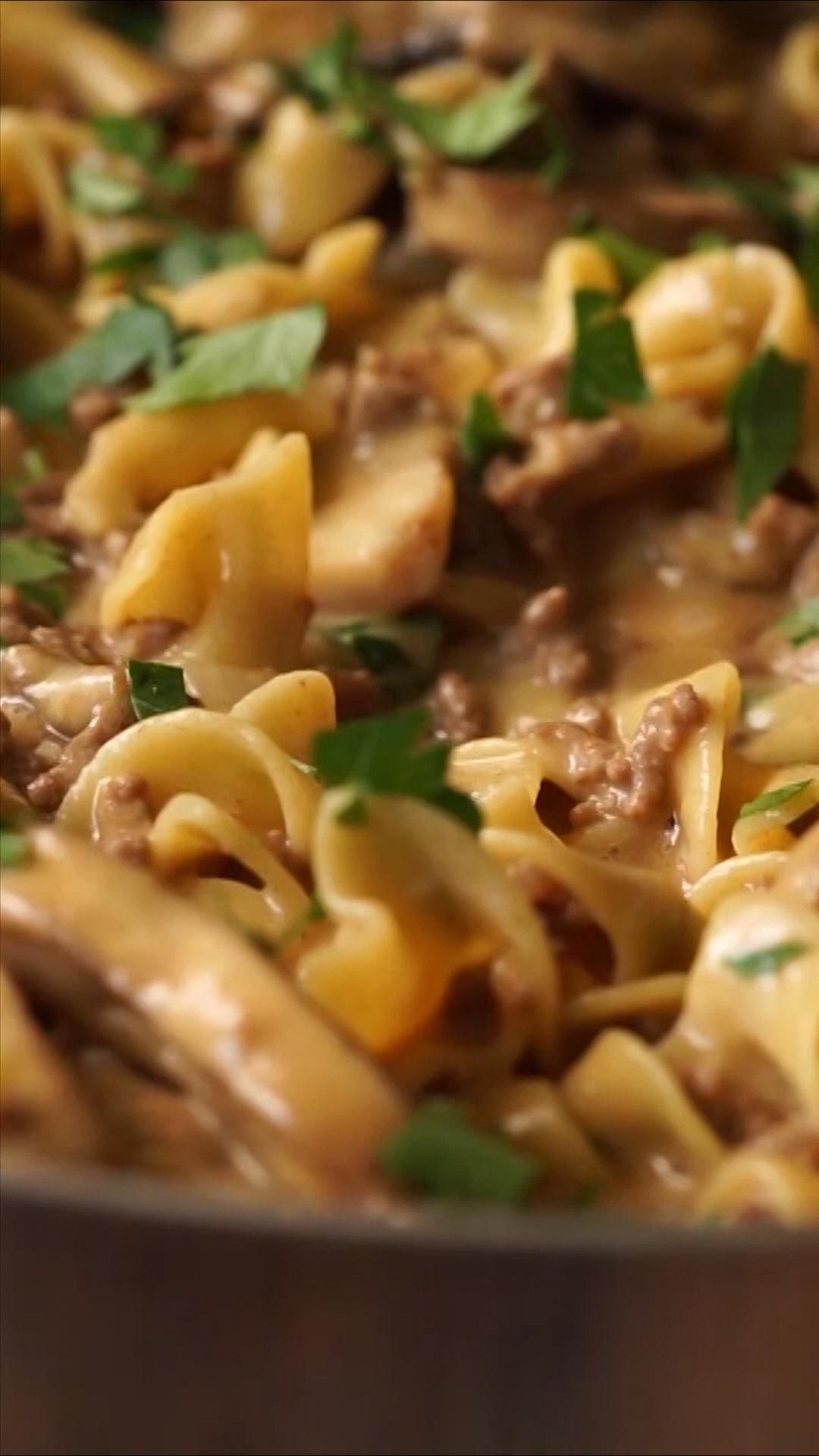 One Skillet Ground Beef Stroganoff I Wash You Dry