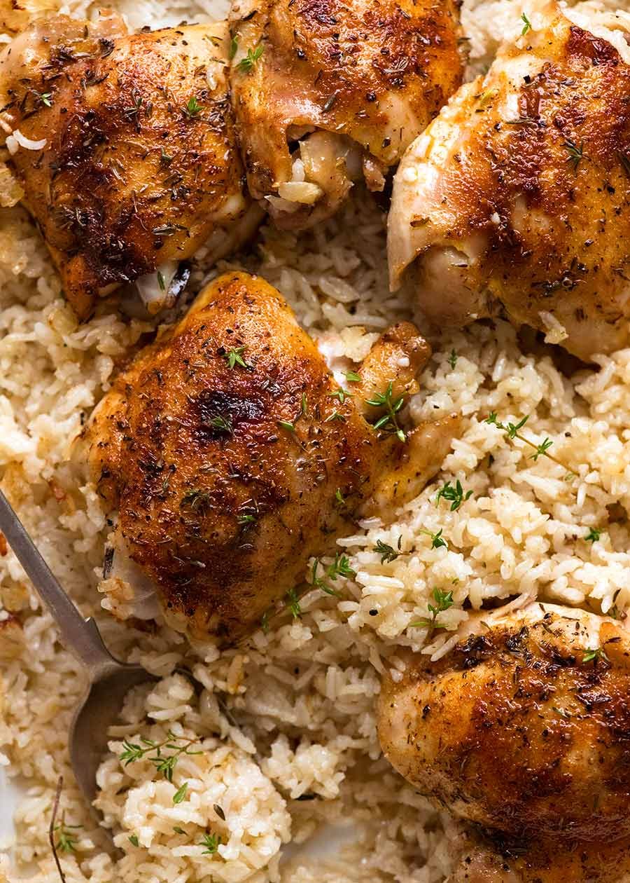 Oven Baked Chicken And Rice L From Scratch