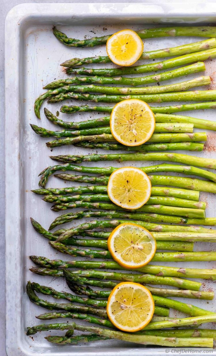 Oven Roasted Asparagus With Lemon Dill Sauce How To Roast Asparagus Chefdehome Com