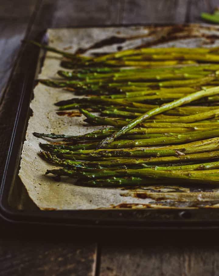 Oven Roasted Asparagus With Lemon Tahini Sauce Shane Simple