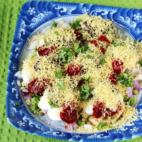 Papdi Chaat Recipe Papri Chaat Swasthi S Recipes