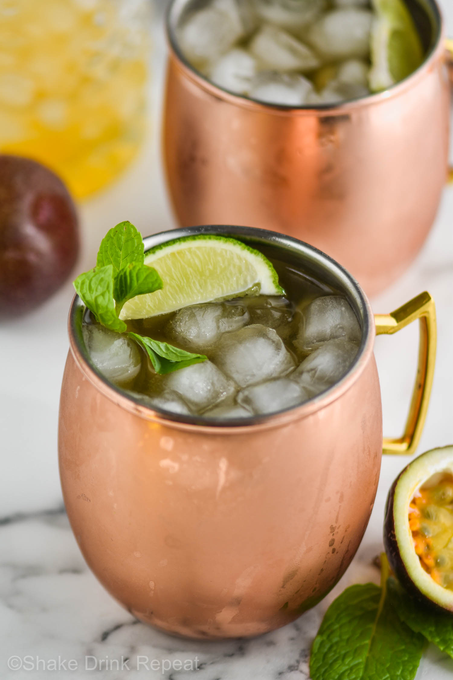 Passion Fruit Moscow Mule Shake Drink Repeat